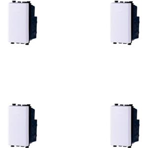 A2ZWORLD 4 Pezzi Invertitore, Compatibile Con Vimar Arke, Colore Bianco