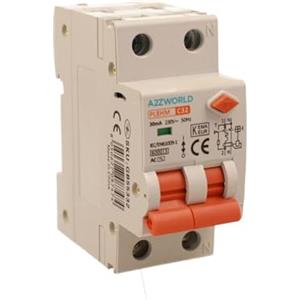 ZOREI Interruttore Magnetotermico Differenziale 30mA 32A C32, RCBO Tipo AC Curva C, 1P+N 6kA 30mA, 2 Moduli DIN