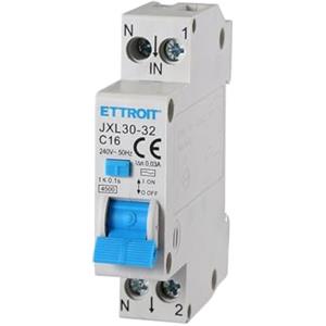 ZOREI Interruttore Magnetotermico Differenziale, 1P+N 220V Da 1 Modulo DIN, RCBO 1P+N 4.5kA 30mA C16 16A
