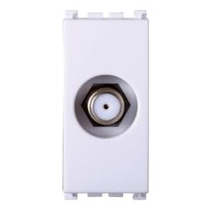 A2ZWORLD 1 Pezzo Presa TV SAT Satellitare, Compatibile Con Vimar Arkè, Colore Bianco