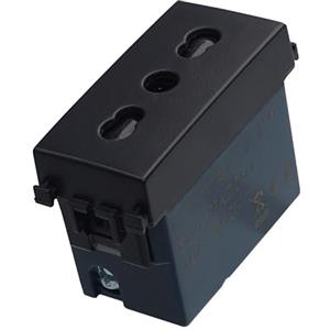 ZOREI 1 Pezzo Presa Bipasso Bivalente 2P+T 10/16A, Compatibile Con Vimar Arkè, Colore Nero