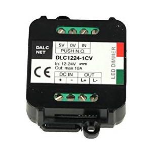 Dalcnet Easy Led Fader Dimmer Driver 12V 24V 10A Con Pulsante N.O. Push DLC1224-1CV