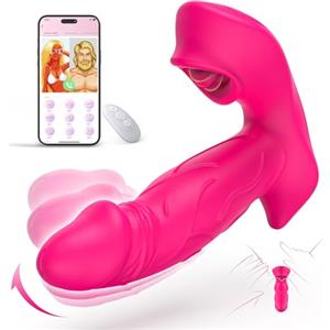 Okbingo 3 N 1 Vibratore Vibratoriper Donne Vibratoreper donna Professionale Piccolo Wireless Succhia Clitoride per Donna 10 *10 modes Sexytoysys Donna App Vibratore Dildo con Vibrazione, leccata, diteggiatura