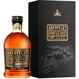 Aberfeldy 21 Year Old Single Malt Scotch Whisky, Vol. 40%, 70 cl / 700 ml, Pregiato whisky invecchiato in quattro tipologie di botti