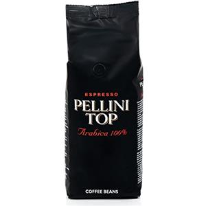 Pellini Caffè in Chicchi Top, Miscela 100% Arabica, Caffè in Grani con Aromi Profumati e Raffinati e Sentori di Liquirizia e Cacao, 500g