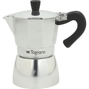 Tognana Grancucina, Caffettiera Moka, 3 Tazze, Mirror-Alluminio, Grigio
