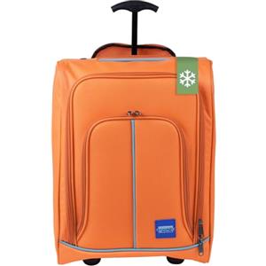 PROVITERA Trolley Frigo da Viaggio Rivestimento Morbido, Bagaglio a Mano per Viaggiare con Vano Termico Refrigerante, Valigia Manico Telescopico, 30 x 20 x 50 cm, Coveri Viale Morin (Arancione)