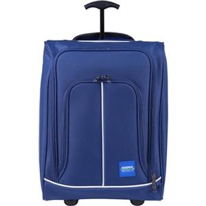 PROVITERA Trolley Frigo da Viaggio Rivestimento Morbido, Bagaglio a Mano per Viaggiare con Vano Termico Refrigerante, Valigia Manico Telescopico, 30 x 20 x 50 cm, Coveri Viale Morin (Blu)