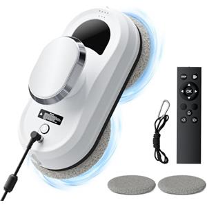 Tnamdan Robot lavavetri elettrico 3000 PA 0.35m/min Robot lavavetri Robot per pulizia vetri con remoto Controller 3 modalità di pulizia Robot lavavetri finestre Pulisci vetri elettrico