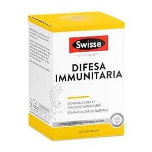 SWISSE Difesa Immunitaria - Integratore Difese Immunitarie con Vitamina C Magnesio Zinco ed Echinacea, Integratori Stanchezza e Affaticamento, Formulazione Multinutriente, 60 Compresse, Made in Italy