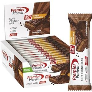 Premier Protein Soft Crunch Bar 40% Protein Triple Chocolate 12x40g - Alto contenuto di proteine e basso contenuto di zuccheri + Basso contenuto di carboidrati + Senza olio di palma