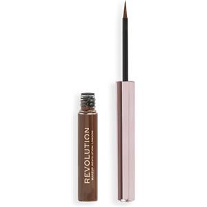 Revolution Beauty London Makeup Revolution, Eyeliner Liquido Super Flick, Altamente Pigmentato, Marrone, 2.4ml