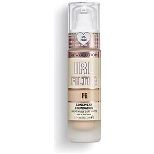 Revolution Beauty London Makeup Revolution, IRL Filter Longwear Foundation, Medium to Full Coverage, F6, 23ml