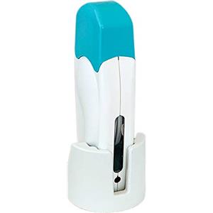 EpilWax Riscaldamento Cera per 100 ml Roll-On con Base - Dispositivo Scaldacera per Cartucce di Ricarica (Singolo con base, Bianca)