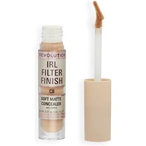 Revolution Beauty London Makeup Revolution, IRL Filter Finish, Morbido correttore opaco, copertura da media a totale, C8, tonalità della pelle da media a abbronzata, 6g