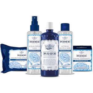 Acqua alle Rose, Kit Routine Viso Rinfrescante, per Tutti i Tipi di Pelle, contiene Tonico Rinfrescante, Acqua Micellare, Crema Idratante, Salviettine Struccanti e Acqua Spray - Esclusiva Amazon