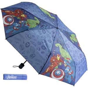Undercover - ombrello pieghevole Marvel Avengers - ombrello tascabile con copertura protettiva - diametro 94 cm - leggero e ideale per le mani dei bambini