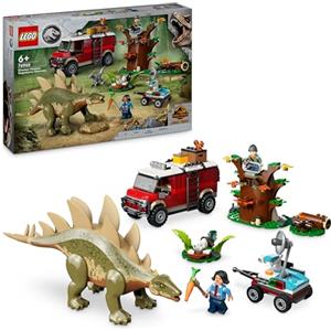 LEGO Jurassic World Missione Dinosauro: Scoperta dello Stegosauro, Giocattolo d'Avventura con 2 Dinosauri, Fuoristrada e Minifigure, Giochi per Bambini e Bambine da 6 Anni, Regalo di Compleanno 76965