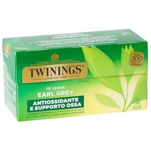 Twinings, Tè verde Earl Grey, Tè Verde Aromatizzato al Profumo di Bergamotto, Gusto Bilanciato e Delicato, Infusi e Tisane, 1 Confezione da 25 Filtri