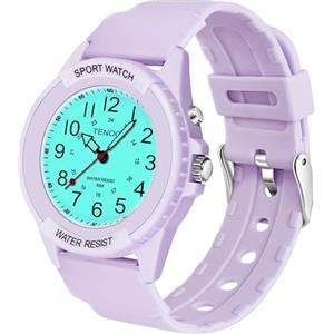 TENOCK Orologio Da Polso Sportivo Da Donna Analogico Al Quarzo 50 M Impermeabile Con Luce Notturna Per Abbinamenti Casual O Attività Sportive (Viola)
