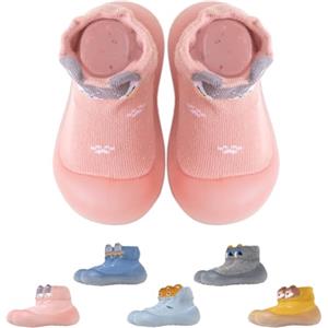 Aisprts Scarpe Calzino per Bambini Scarpe Antiscivolo per Primi Passi Calzini Bambino con Suola Ispessita Pantofole Bambino Unisex Scarpe Bambino con Cartone Animato