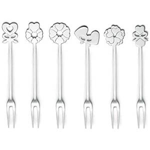 Guzzini - Love, Set di 6 Forchettine da Aperitivo - Argento, 16 x 16 x 2 cm - 26842063