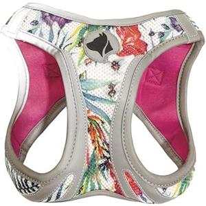 Croci Hiking Reflective Tropical - Pettorina riflettente catarifrangente per cani, regolabile e imbottita, doppia chiusura di sicurezza velcro e fibbia, taglia XS 30-33 cm