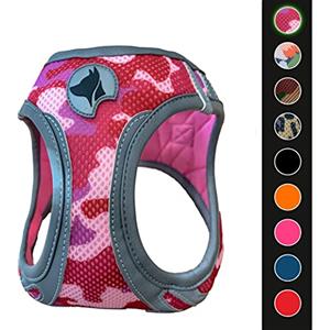 Croci C5081549 - Pettorina Riflettente Per Cani, Multicolore (Army Pink), XS, 1 Pezzo