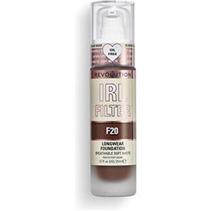 Revolution Beauty London Makeup Revolution, Fondotinta IRL Filter Longwear, Copertura da media a completa, F20, 23 ml
