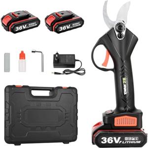 Vothen Forbici e Cesoie per Potatura, 30mm Forbici Potatura Elettriche con 2 Batterie 36V, Forbici Giardinaggio Portatile Fai da Te Strumento Cordless Professionale per Albero Rami Arbusti