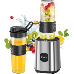 OQCSUAT Frullatore Elettrico, 500W Frullatore Smoothie 570ML Mini Frullatore Elettrico Portatile, Frullatore per Frullati Mixer Cucina per Frullati Frutta Spezie, Senza BPA, Lame In Acciaio Inox