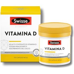 SWISSE Ultiboost- Vitamina D 2000 UI, Integratore Difese Immunitarie Adulti, Integratori Alimentari Donna e Uomo con vitamina D3 per Mantenimento Ossa e Denti Sani, Made in Italy, 100 Capsule Molli