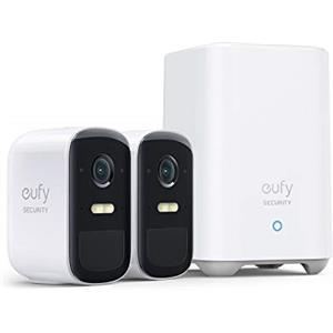 eufy Security eufyCam 2C Pro, telecamera wi-fi esterno, telecamera wifi esterno senza fili, risoluzione 2K, batteria durata di 180 giorni, compatibilità HomeKit, IP67, Nessun Costo Mensile, 2+1