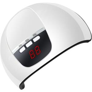 Vaguelly 54w Lampada Unghie Led Intelligente Bianco Fornetto Nail Dryer Con Timer Modalità Asciugatura Rapida Gel Semipermanente Per Manicure e Pedicure Casa Viaggio