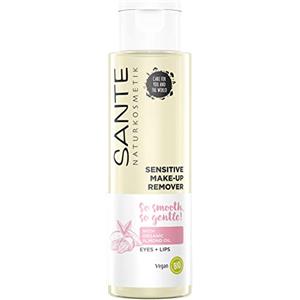 Sante Naturkosmetik, Detergente delicato per la pelle sensibile, rimuove gli occhi, le labbra, adatto anche per il trucco impermeabile, con preziosi oli biologici vegani, trasparente, 110 ml