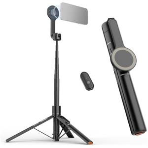 NEEWER BASICS 167cm Treppiede Selfie Stick Magnetico Compatibile con MagSafe iPhone Android, Cavalletto Cellulare Portatile con Telecomando, Apertura con Un Pulsante per Video Vlog Streaming, PA989