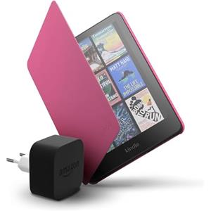 Amazon Kindle Colorsoft 16 GB + Custodia in fibra vegetale rosa lampone + Caricatore da 9 W
