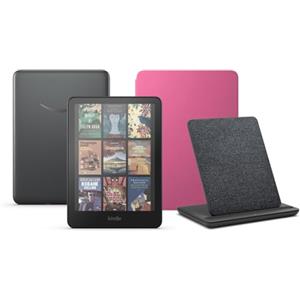 Amazon Kindle Paperwhite Signature Edition (versione 2024) da 32 GB senza pubblicità, una cover basata su Amazon Plant e un dock di ricarica wireless Made for Amazon