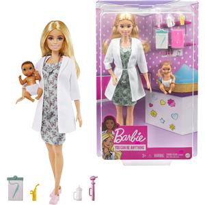 MATTEL Barbie Playset Pediatra con Bambola e Neonata