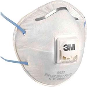 3M 8822 - Respiratore monouso, FFP2 NR D, con valvola, Pacco da 10 Pezzi