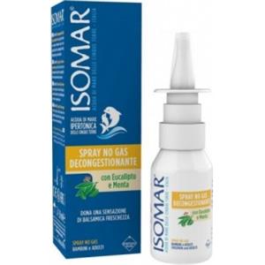 EURITALIA PHARMA Isomar Spray No Gas Decongestionante 30 ml - Soluzione ipertonica con Eucalipto e Menta per Congestione Nasale
