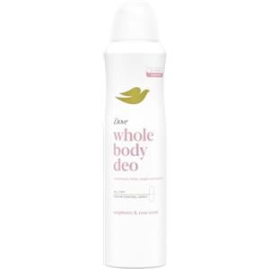 Dove Deodorante Dove Spray Whole Body Deo 150ml, Deodorante per Tutto il Corpo, Profumo di Lamponi e Rosa, Protezione dagli Odori fino a 72 ore, Dermatologicamente Testato, Formula Antimacchie