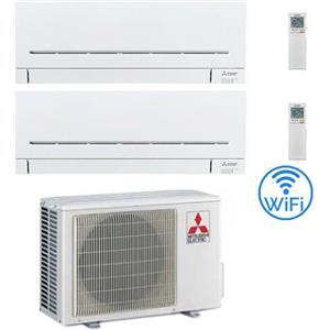 Mitsubishi Climatizzatore Condizionatore Mitsubishi MSZ-AP Wifi R32 Dual Split Inverter 12000 + 12000 BTU con U.E. MXZ-2F53VF Classe A+++/A++