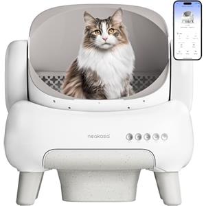 Neakasa M1 Plus Lite lettiera gatto autopulente aperta, lettiera automatica grande, controllo App, sicura, pulizia istantanea, senza odori e igienica - ideale per gatti grandi e famiglie multi-gatto