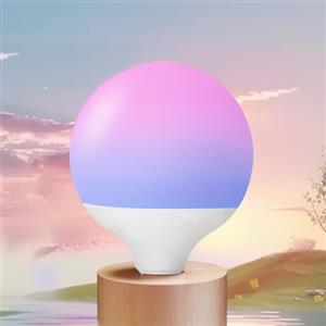 Aigostar Lampadina Intelligente E27 G120 Bluetooth Mesh, Dimmerabile Lampadina LED Compatibile con Alexa, 18W 1800LM Smart RGBW Lampadine, 16 Milioni di Colori, Con Bluetooth Telecomando, 1 Pezzi