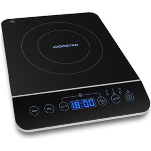 Aigostar BlueFire - piastra a induzione portatile, piano cottura portatile con pannello touch. Fornello a induzione elettrico Fino a 240℃ e 2000W