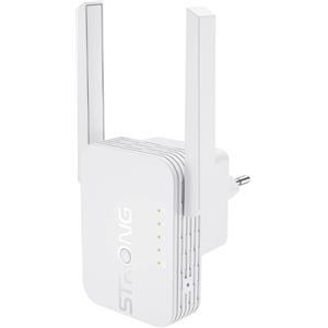 STRONG Ripetitore Wifi 300S - Fino a 300 Mbps, 2 antenne esterne regolabili, 1 porta Ethernet, compatibile con tutti i router, bianco