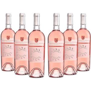Feudo Apuliano Rosato Salento IGP, Vino Rosato dal Gusto Fresco e Vitale con Finale Agrumato e Profumo Fruttato, 12.5% Vol, Confezione con 6 Bottiglie da 750 ml
