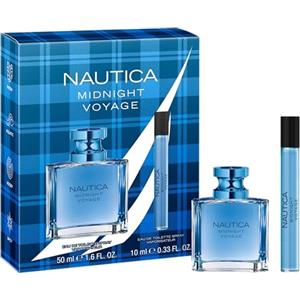 Nautica, Cofanetto Regalo Midnight Voyage, con Due Eau de Toilette per Uomo, Fragranza Fougère Maschile, 50ml e 15 ml
