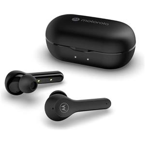 Motorola Sound MOTO BUDS 085 Auricolari Bluetooth - Cuffie Wireless con 15 Ore di Riproduzione - Headphones Resistenti all'Acqua e al Sudore - Microfono e Controllo Touch - Nero